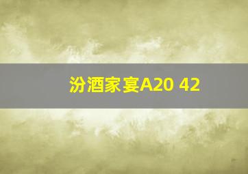 汾酒家宴A20 42